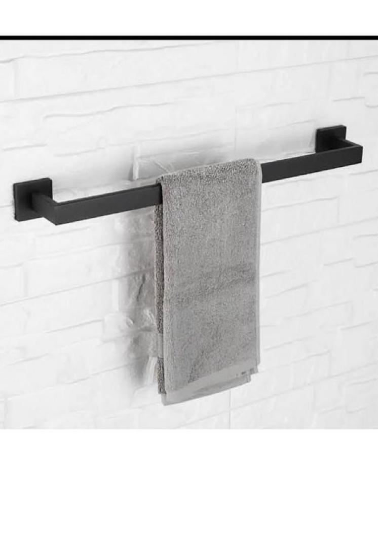 Premium Matte Black Towel Bar