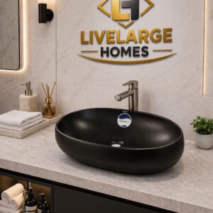 Luxury Matte Black Countertop Wash Basin