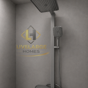 Luxury Thermostatic Rain Shower System – Gunmetal Finis