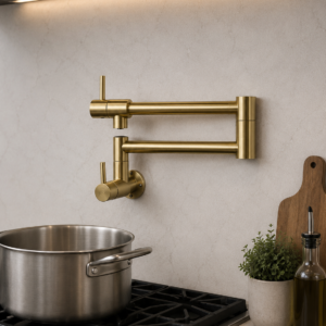 Luxury Brushed Gold Pot Filler Faucet