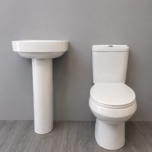 Premium Close-Coupled Toilet & Pedestal Basin Set