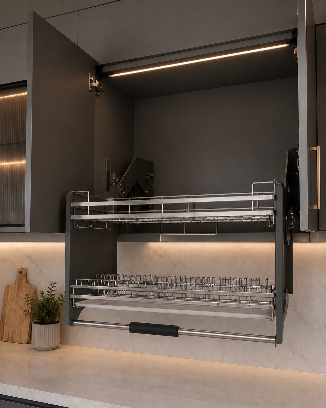 80cm Premium Pull-Down Kitchen Dish Rack