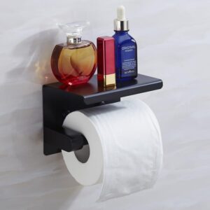 Premium Wall-Mounted Tissue Holder with Storage Shelf