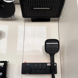 Luxury Matte Black Heavy Gauge Conduit Shower Mixer