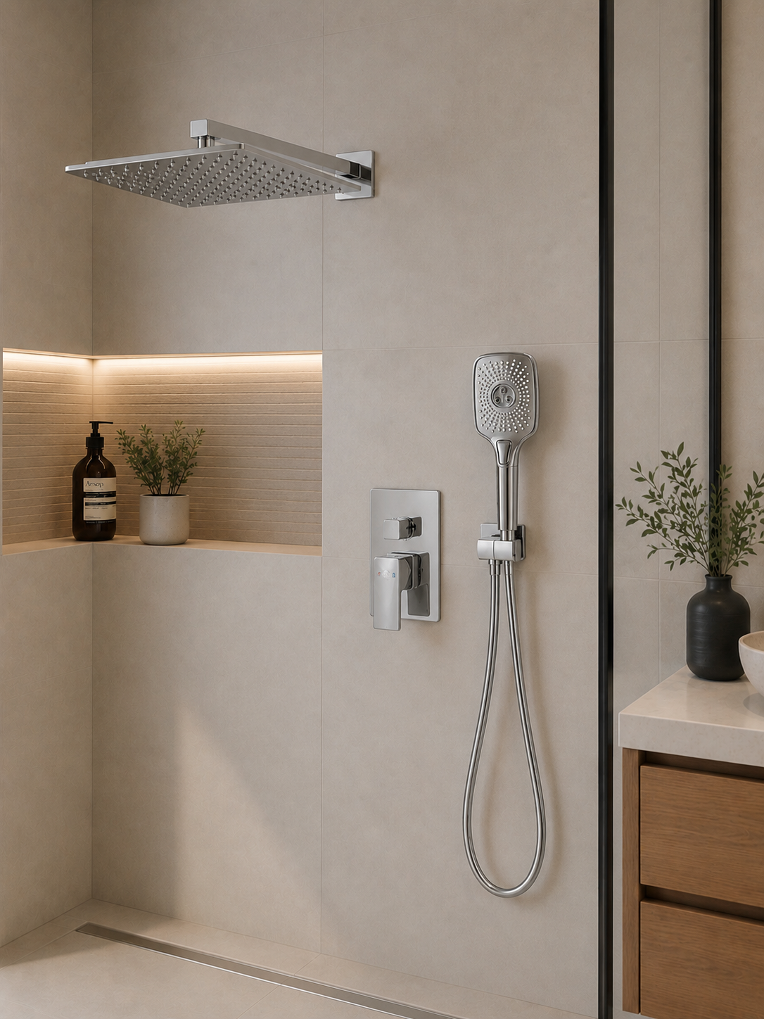 Premium Concealed Rainfall Shower System