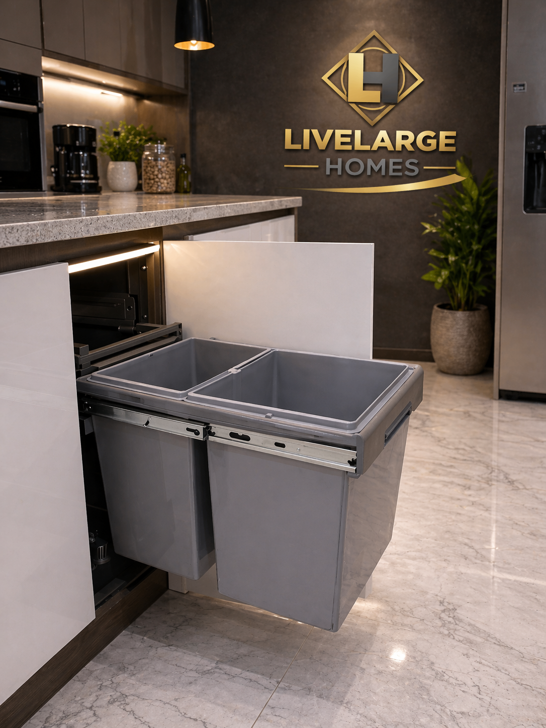 Pull-Out Double Bin Kitchen Waste System