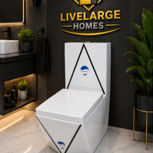 Luxury One-Piece Geometric Water Closet (WC)