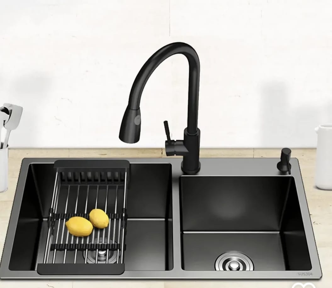 Luxury Double Bowl SUS304 Nano Black Kitchen Sink
