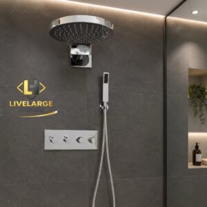 Luxury Concealed Thermostatic Shower System – Chrome Finish