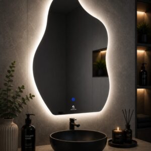 Asymmetrical LED Smart Bathroom Mirror
