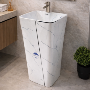 Luxury Freestanding Marble Pattern Wash Hand Basin