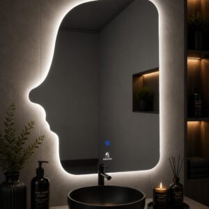 Luxury Asymmetrical LED Smart Bathroom Mirror