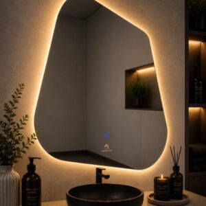 Luxury Irregular LED Smart Bathroom Mirror