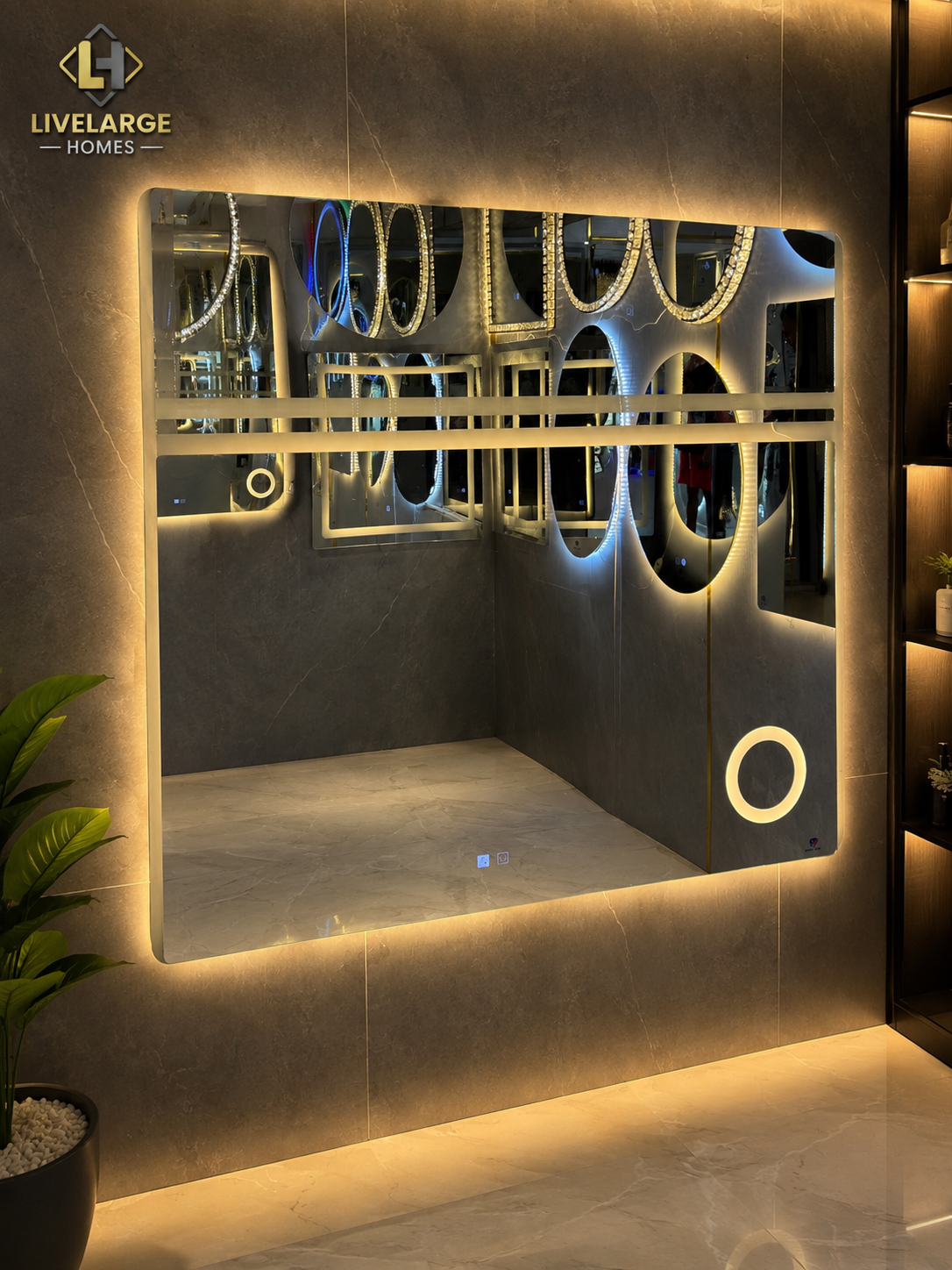 Luxury LED Smart Bathroom Mirror (80cm*100cm)